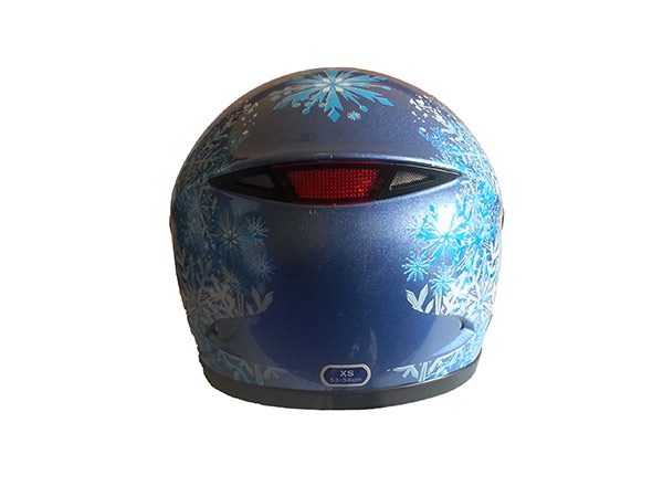 casco integral azul nieve niña
