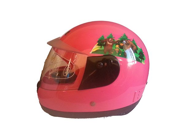 casco integral rosado niña