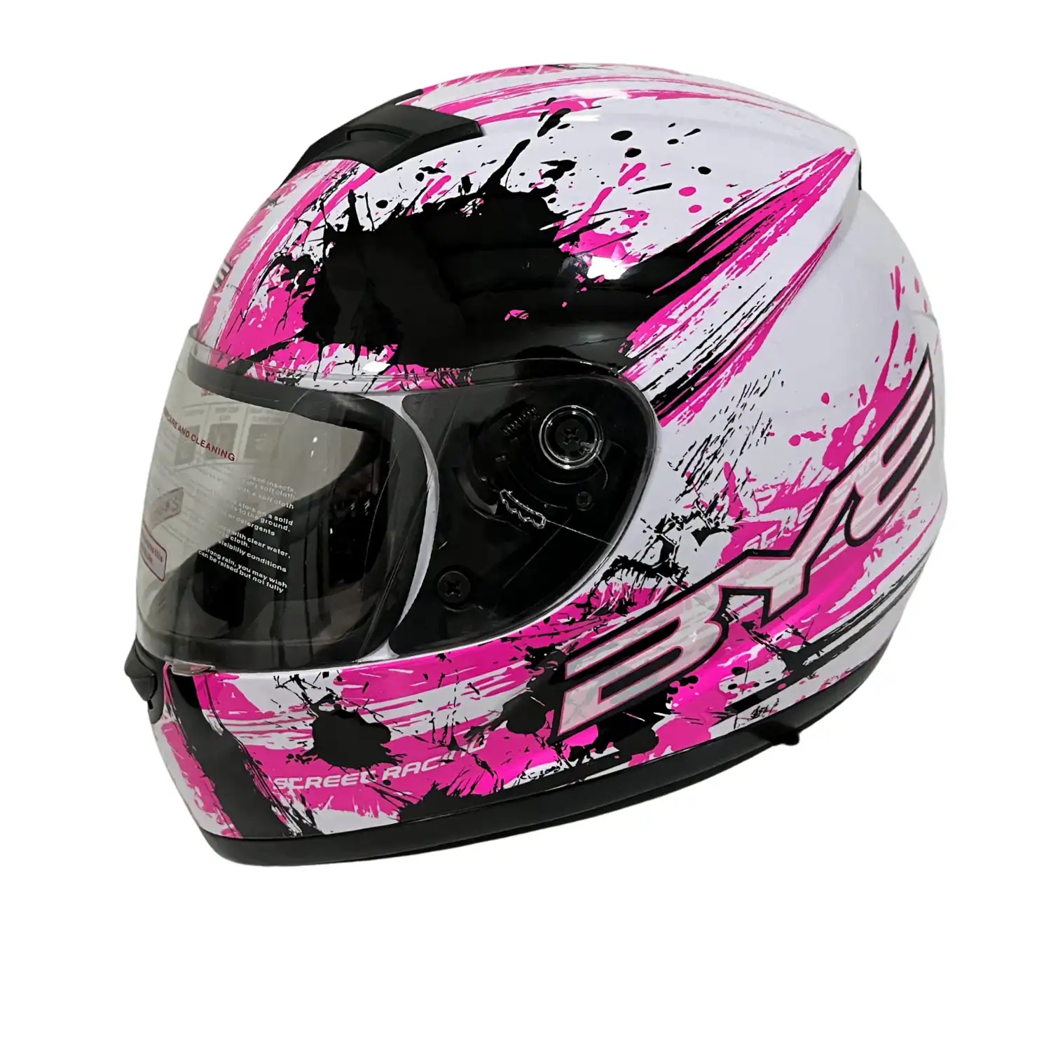 Casco moto Street Racing rosa - Imagen 3