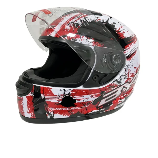 Casco moto Street Racing rojo - Imagen 4