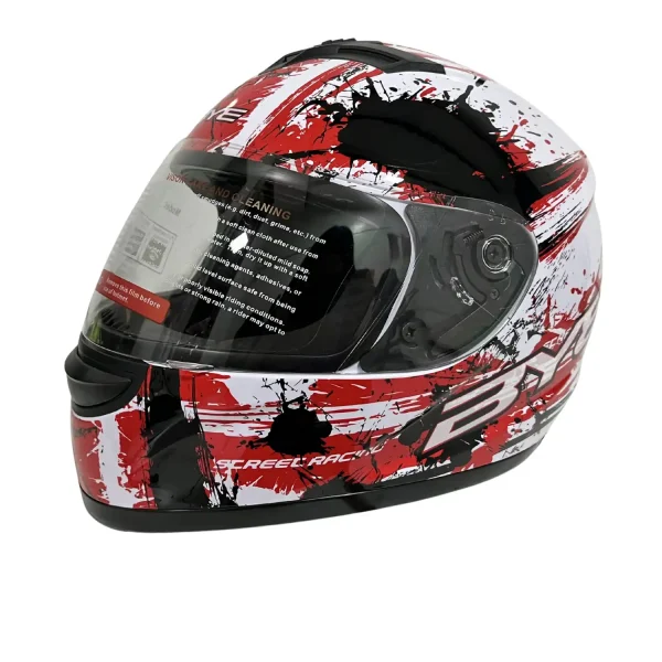 Casco moto Street Racing rojo - Imagen 3