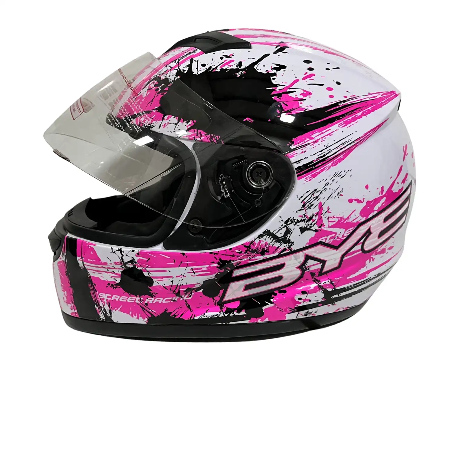 Casco moto Street Racing rosa - Imagen 2